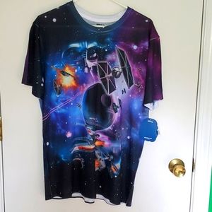 Star Wars Galaxy Battle Tee - Black and Purple